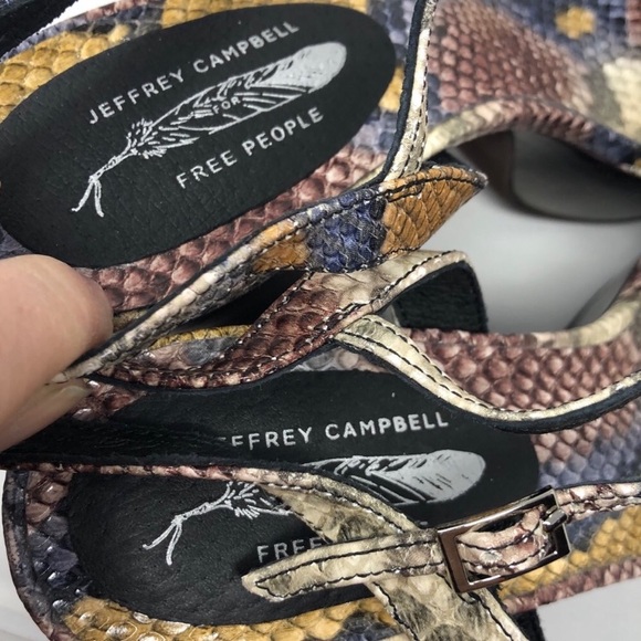 Free People Jeffrey Campbell snakeskin chunky heel - Picture 6 of 8